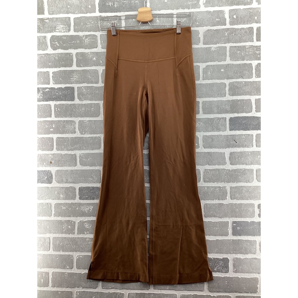 Lululemon Groove Super High-Rise Flared Pants Roasted Brown Size 6 Yoga Slit Hem